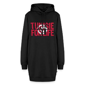Tunesien für das Leben Grunge vect - Hoodie-Kleid - Schwarz - Vorne - AI Model Female 172 light (172cm)