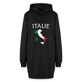 Italien aus der Sammlung "Land" - Hoodie-Kleid - Schwarz - Vorne