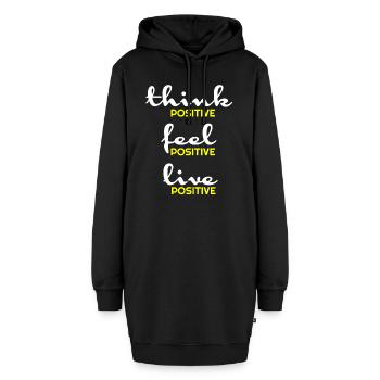 Positives, positives Denken, positive t Shirts, Hoody - Hoodie-Kleid - Schwarz - Vorne - AI Model Female 172 light (172cm)