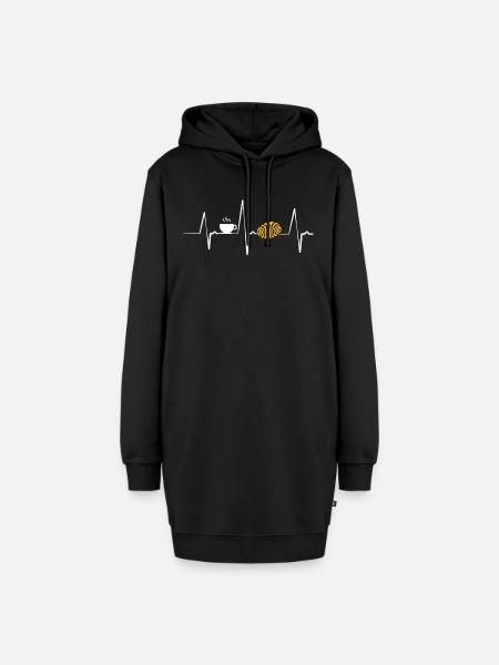 Hamburg Norddeutschland Franzbrötchen Geschenk - Hoodie-Kleid - Schwarz