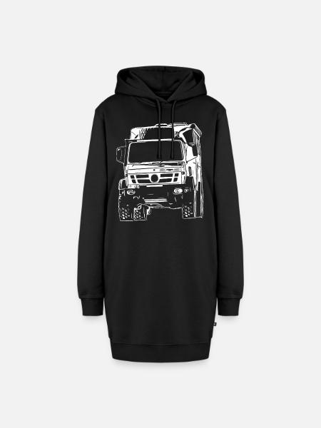 Unimog , Nutzfahrzeug, Lkw, Unimog 406, Traktor - Hoodie-Kleid - Schwarz