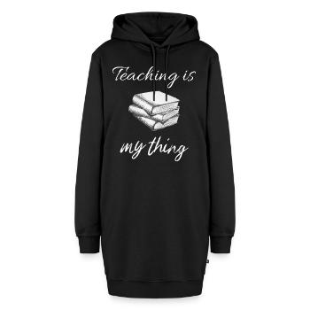 Lehren ist mein Ding - Lustige Lehrer Geschenk, Lehrer - Hoodie-Kleid - Schwarz - Vorne - AI Model Female 172 light (172cm)