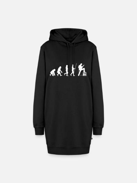 Gitarrist Gitarre Evolution E-Gitarre - Hoodie-Kleid - Schwarz