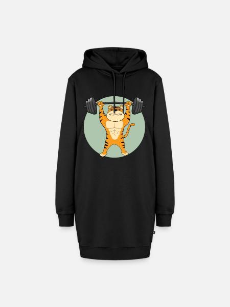 Gym Tiger - Hoodie-Kleid - Schwarz