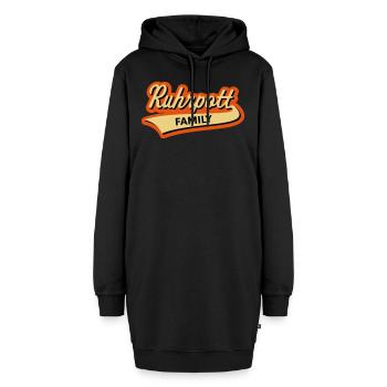 Ruhrpott Family (Familie Ruhrgebiet Kohlenpott 3C) - Hoodie-Kleid - Schwarz - Vorne - AI Model Female 172 light (172cm)