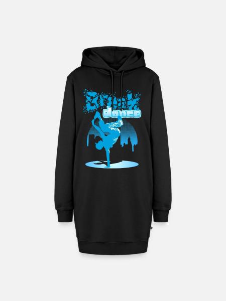 City breakdance - Hoodie-Kleid - Schwarz