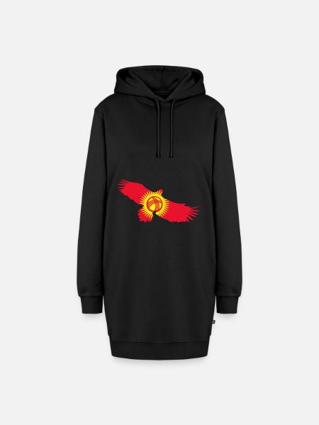 Kirgisistan Flagge, Geschenk - Hoodie-Kleid - Schwarz