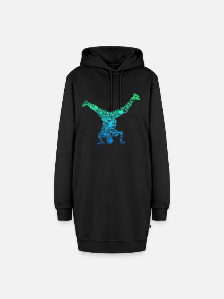 Breakdance Breakdancer Breakdancing - Hoodie-Kleid - Schwarz