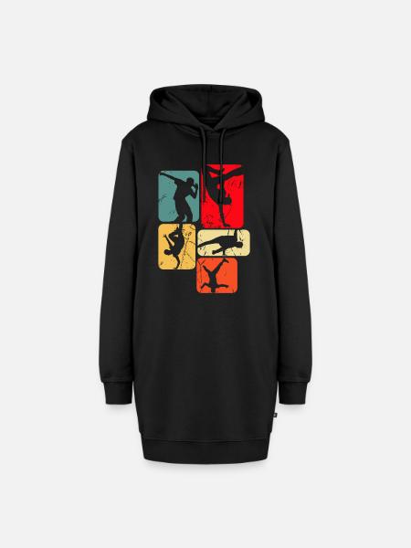 Breakdance Breakdancer Breakdancing - Hoodie-Kleid - Schwarz