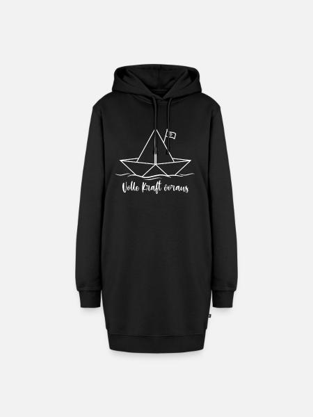 Volle Kraft voraus - Hoodie-Kleid - Schwarz