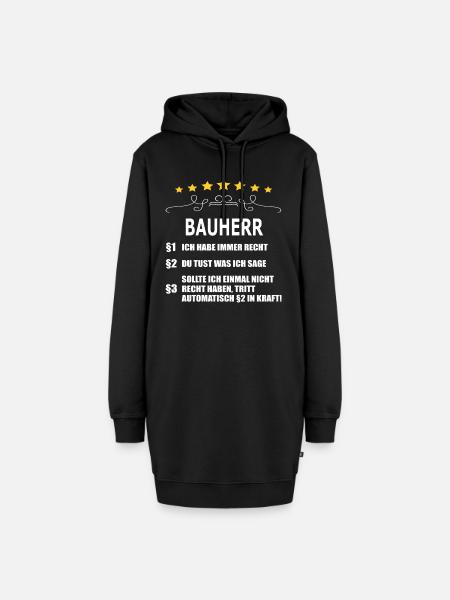 BAUHERR - Hoodie-Kleid - Schwarz