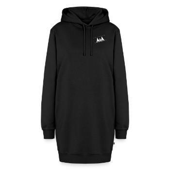Wald - Hoodie-Kleid - Schwarz - Vorne - AI Model Female 172 light (172cm)