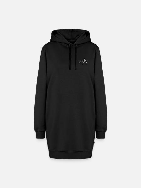 Berge - Hoodie-Kleid - Schwarz