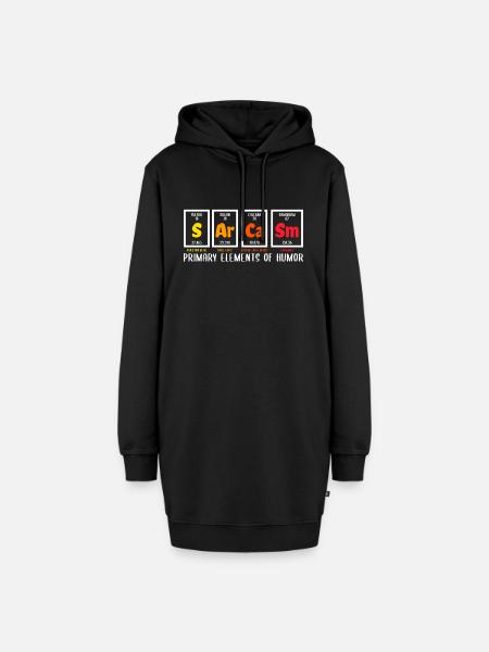 Sarcasm Primary Elements Of Humor Wissenschaft - Hoodie-Kleid - Schwarz