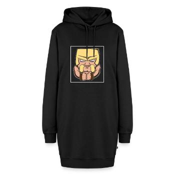 Wanna Clash Arena Royale Clans - Hoodie-Kleid - Schwarz - Vorne - AI Model Female 172 light (172cm)