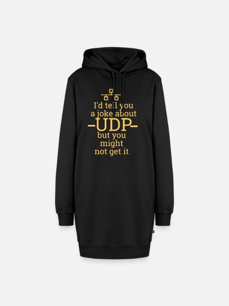 UDP witz | Netzwerk, Admin, Administrator 100153 - Hoodie-Kleid - Schwarz