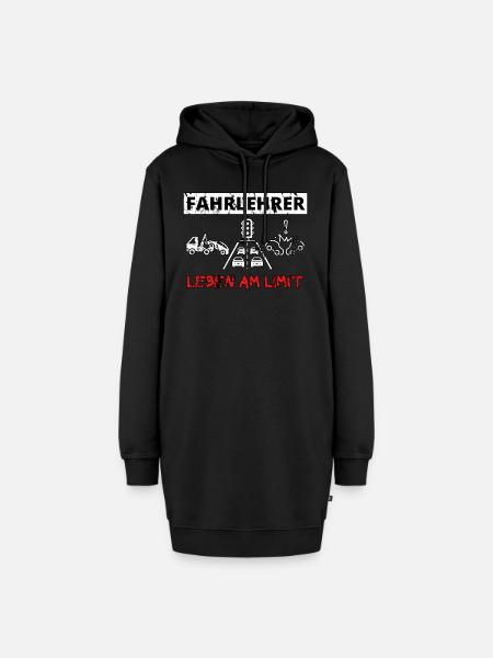 Fahrschule Fahrlehrer Spruch - Hoodie-Kleid - Schwarz