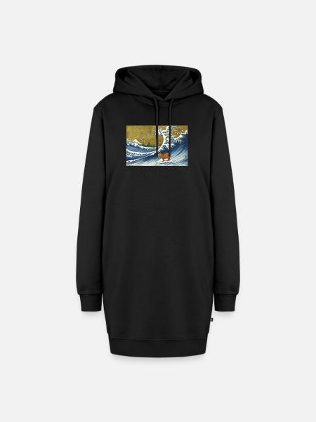 Capybara - Hoodie-Kleid - Schwarz