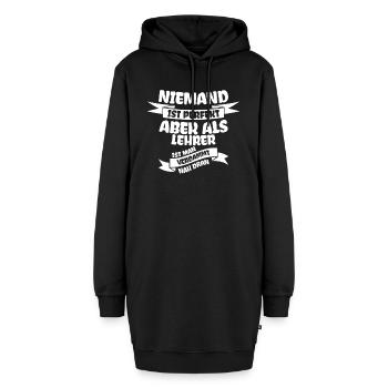 Lehre Lehrer Lehren Lehrerin Spruch Geschenk - Hoodie-Kleid - Schwarz - Vorne - AI Model Female 172 light (172cm)