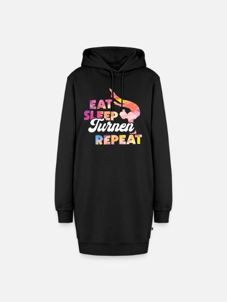 Turnen | Turnerin Gymnastik Turnen Mädchen Frauen - Hoodie-Kleid - Schwarz