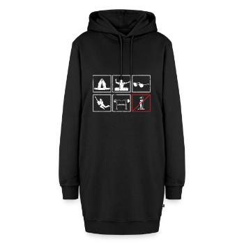 Festival Festival Festival - Hoodie-Kleid - Schwarz - Vorne - AI Model Female 172 light (172cm)