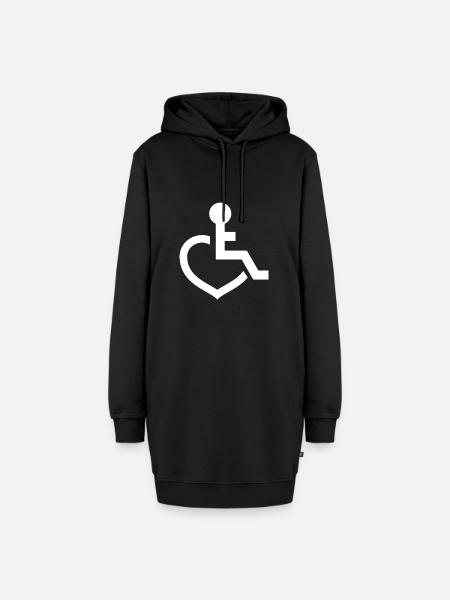 Rollstuhl Fahrer Lustig Humor - Hoodie-Kleid - Schwarz