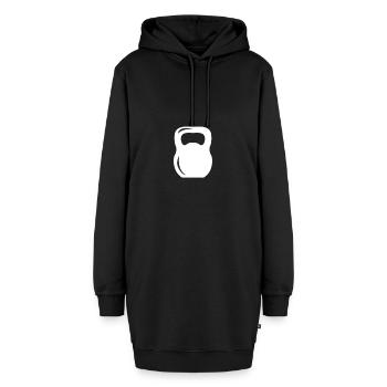 Fitness - Hoodie-Kleid - Schwarz - Vorne - AI Model Female 172 light (172cm)