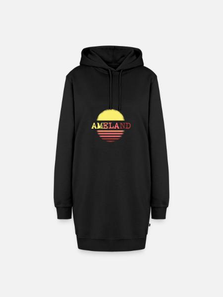Ameland Insel - Hoodie-Kleid - Schwarz