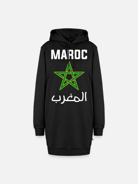 Marokko - Hoodie-Kleid - Schwarz