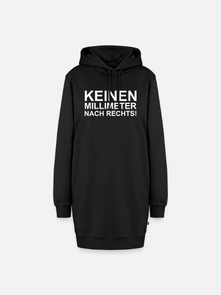 Keinen Millimeter Nach Rechts! - Hoodie-Kleid - Schwarz