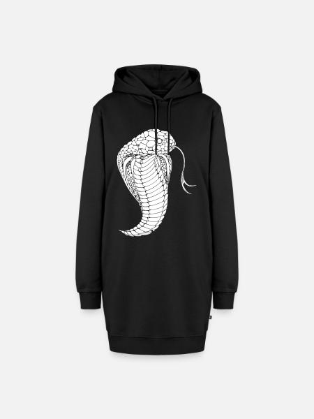 Cobra Schlange Kobra Snake - Hoodie-Kleid - Schwarz
