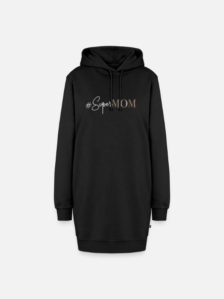 #SuperMOM - Hoodie-Kleid - Schwarz