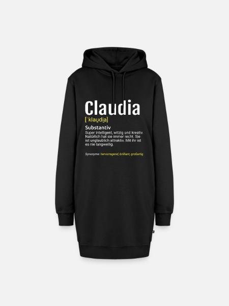 Claudia Name Definition - Hoodie-Kleid - Schwarz