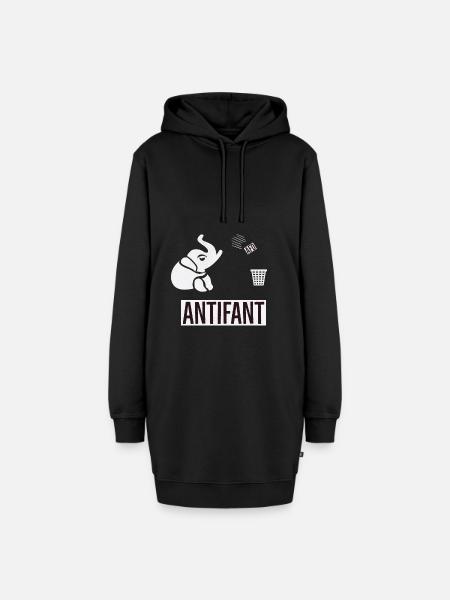 Antifant - Hoodie-Kleid - Schwarz