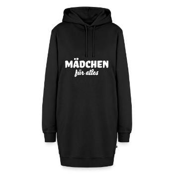 Mädchen für alles - Hoodie-Kleid - Schwarz - Vorne - AI Model Female 172 light (172cm)