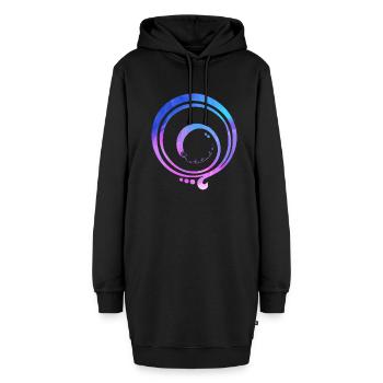 Reiki Chakra Spirituelle Meditation - Hoodie-Kleid - Schwarz - Vorne - AI Model Female 172 light (172cm)