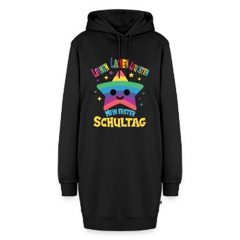 Schulkind - Hoodie-Kleid - Schwarz - Vorne - AI Model Female 172 light (172cm)