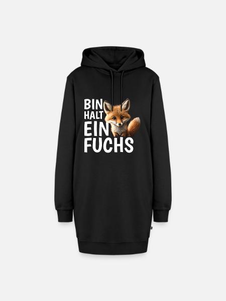Bin halt ein Fuchs Fuchsliebhaber Statement - Hoodie-Kleid - Schwarz