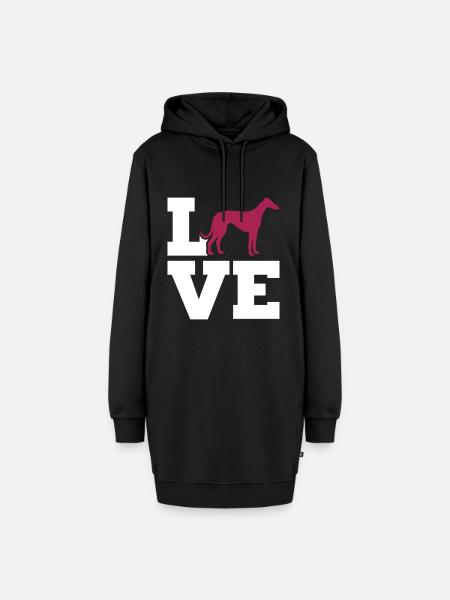 Whippet - Hoodie-Kleid - Schwarz