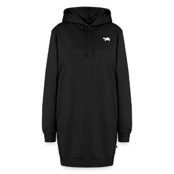 Tangram Schildkröte Black Edition No.1 - Hoodie-Kleid - Schwarz - Vorne - AI Model Female 172 light (172cm)