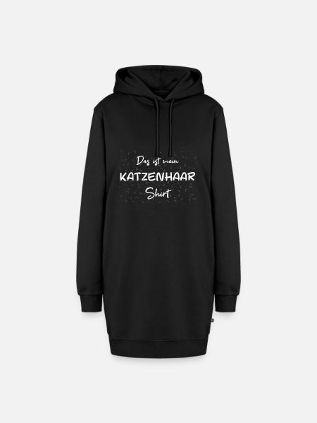 Mein Katzenhaar Shirt Baumwolle Katzenhaare Spuren - Hoodie-Kleid - Schwarz