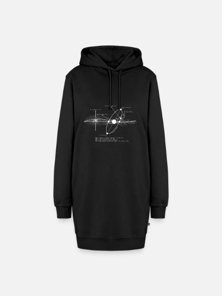 Schema Sonnensysteme Astronomie-Liebhaber - Hoodie-Kleid - Schwarz