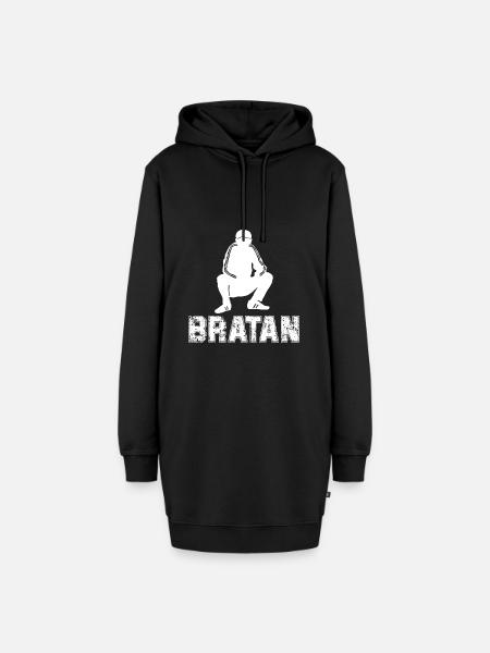 Bratan gopnik style - Hoodie-Kleid - Schwarz
