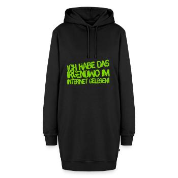 aus dem Internet - Hoodie-Kleid - Schwarz - Vorne - AI Model Female 172 light (172cm)