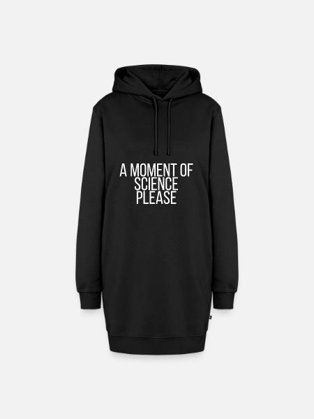 A moment of science please - Hoodie-Kleid - Schwarz