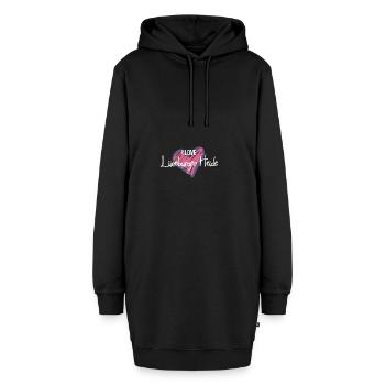 Lüneburger Heide - Hoodie-Kleid - Schwarz - Vorne - AI Model Female 172 light (172cm)