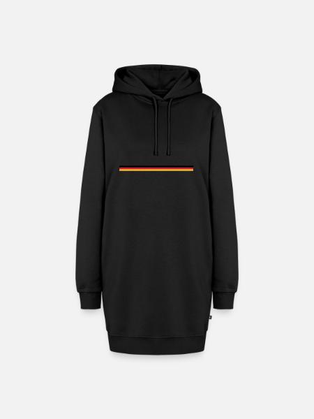 schwarz rot gold - Hoodie-Kleid - Schwarz