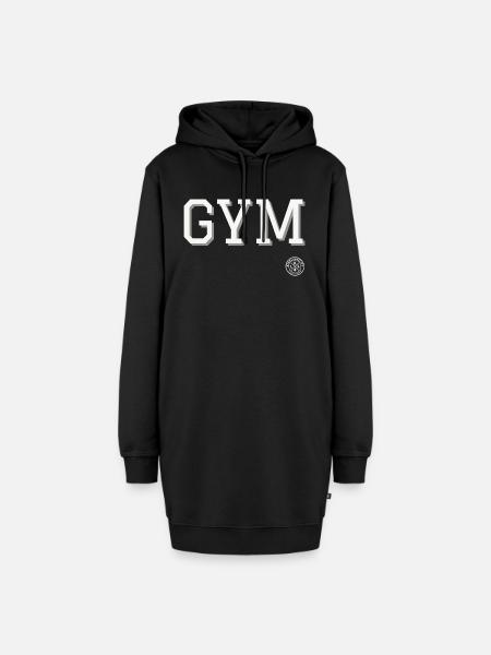 gym - Hoodie-Kleid - Schwarz