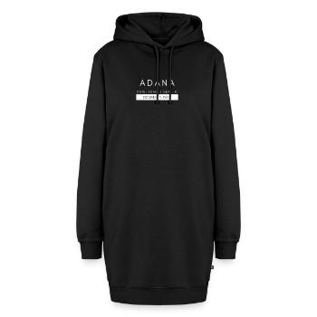 Adana - Geschenkidee - Türkiye - Hoodie-Kleid - Schwarz - Vorne - AI Model Female 172 light (172cm)