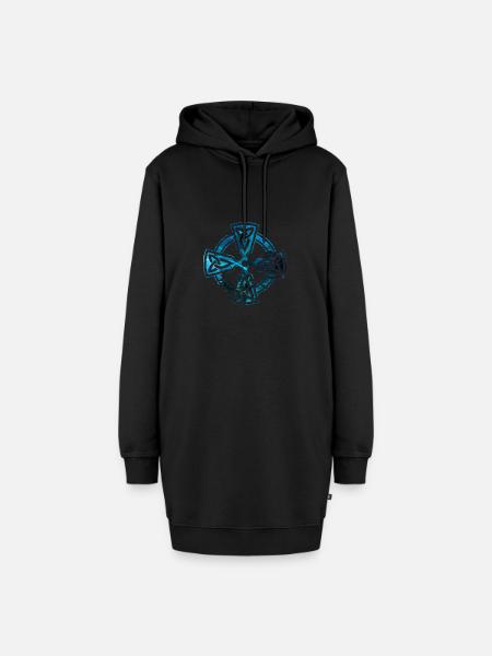 Keltisches Symbol - Hoodie-Kleid - Schwarz